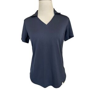Lady Hagen Size XS Blue V-Neck Short Seeve golf /Tennis Polo Shirt Sports